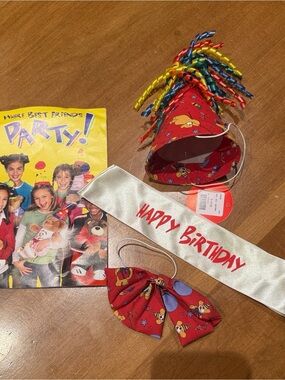 Build A Bear- Birthday Sash, Party Hat, and Bow Tie